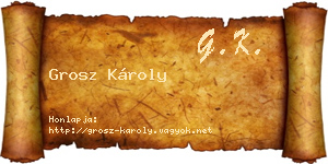 Grosz Károly névjegykártya