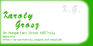 karoly grosz business card